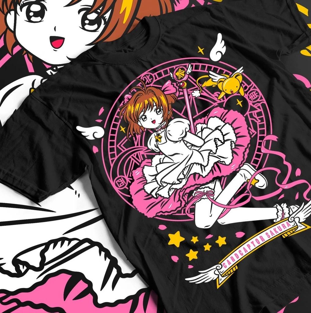 Maglietta Cardcaptor Sakura, Maglietta Anime Kawaii, Maglietta Waifu, Top in Cotone Unisex,