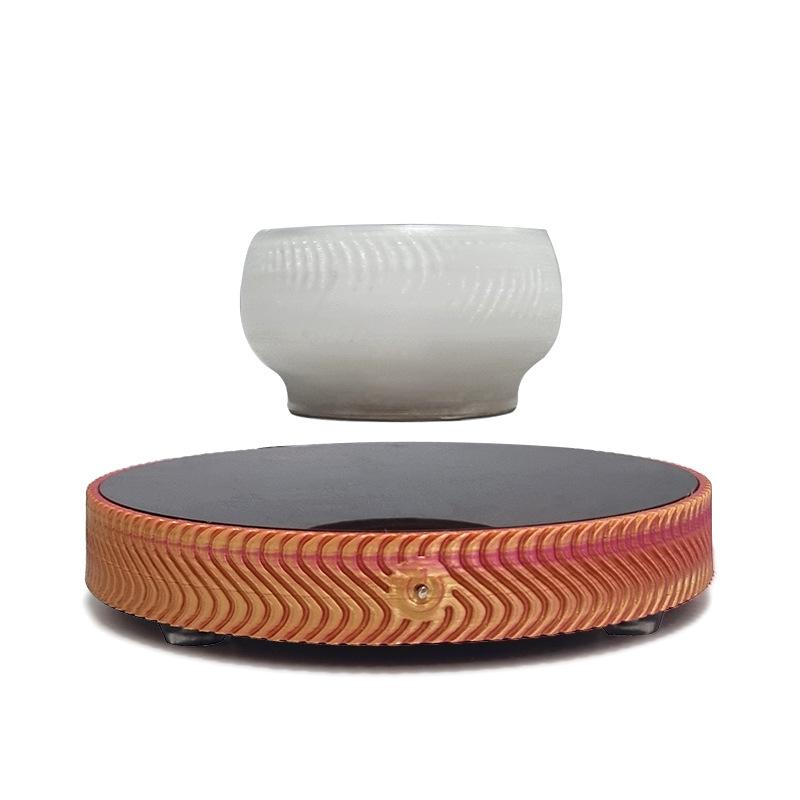 Neuer magnetisch schwebender Farblichtbecher mit Lichtsockel, 360° freie Drehung, Heimdekoration Geburtstagsgeschenk Valentinstagsgeschenk