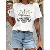 Women's Russian Birthday Slogan Print T-Shirt Casual Crew Neck Short Sleeve Party Tee