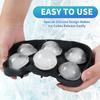 Ice Cube Trays (Set of 2), Silicone Sphere Ice Cube Mold with Lid & Large Square Ice Tray for Whiskey Cocktails