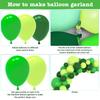 109pcs Different Sizes 18/10/12/5 Inch Balloons for Graduation Anniversary Green Jungle Forest Themed Birthday Party Decorations