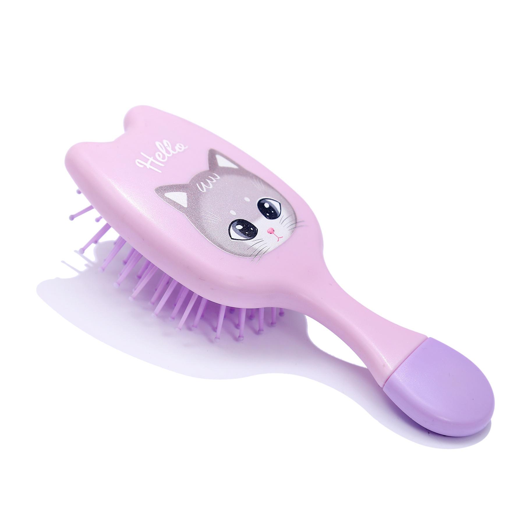 

Cute Animal Printed Airbag Comb Portable Children s Comb Cat Ear Styling Shun Hair Comb