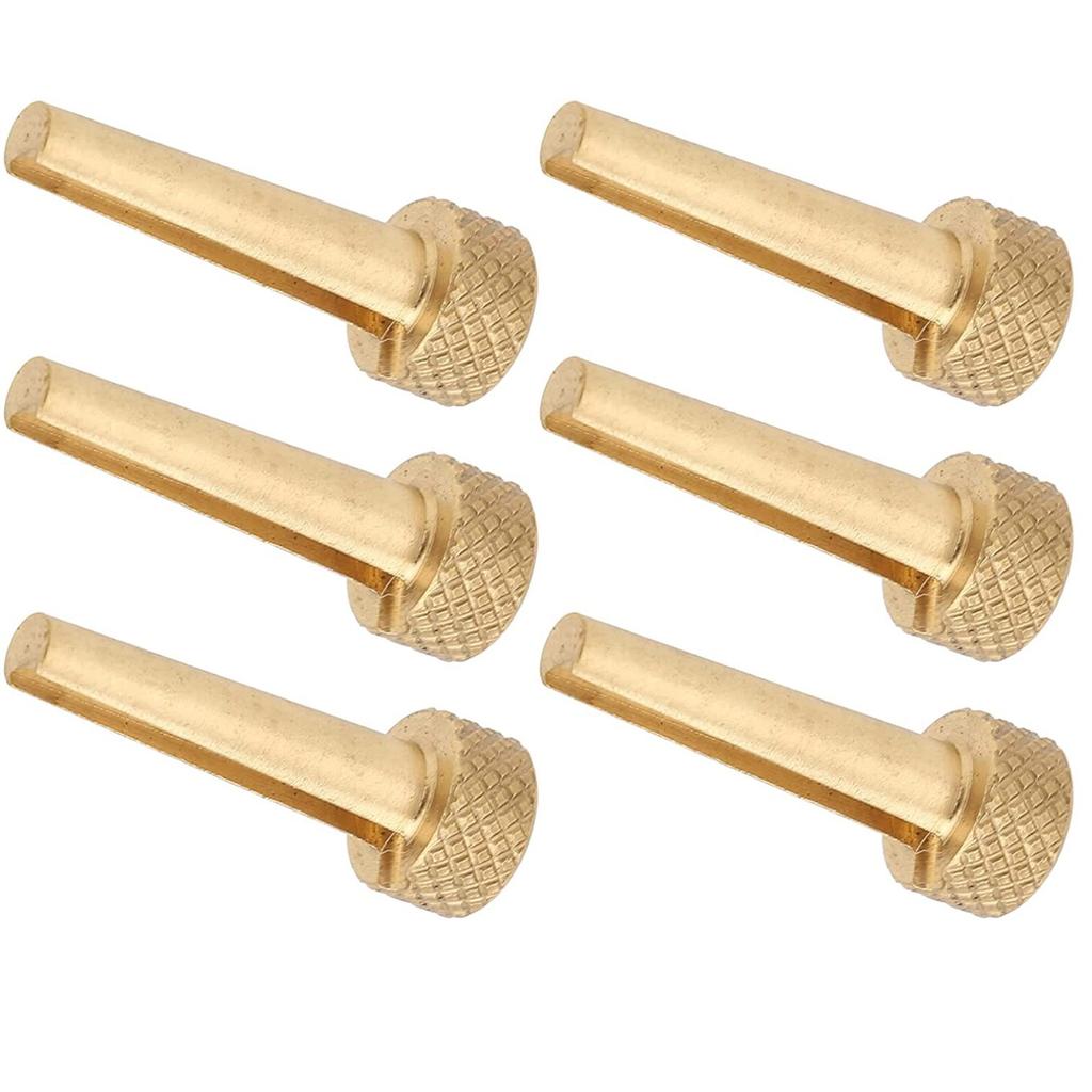 6-Pack Guitar Tuning Pegs Acoustic Guitar Brass Tuning Pegs Pineapple-Head Pure Copper Tuning Pegs Guitar Saddle