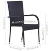 VidaXL 4x Chaises Empilables d'Extérieur Chaises de Jardin Sièges de Terrasse Chaises de Patio Sièges de Salle à Manger 310084
