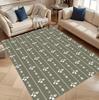 Vintage Botanical Stripe Carpet Mat Rug Home Decoration Living Room Bedroom Nordic Leaf Flower Pattern Non Slip Soft Floor Mat