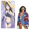 Summer Madoka Magica Anime Beach Towel Quick Dry Water Absorbent Ultra Soft Fitness Sports Towel Suitable For Swimming Pool