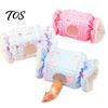 Cute Print Pet House Winter Hamster Tunnel Bed, Candy Shaped Tunnel, Hanging Cozy Cave Warm Bed Fleece Small Animal Hideout, Cage Accessory for Guinea