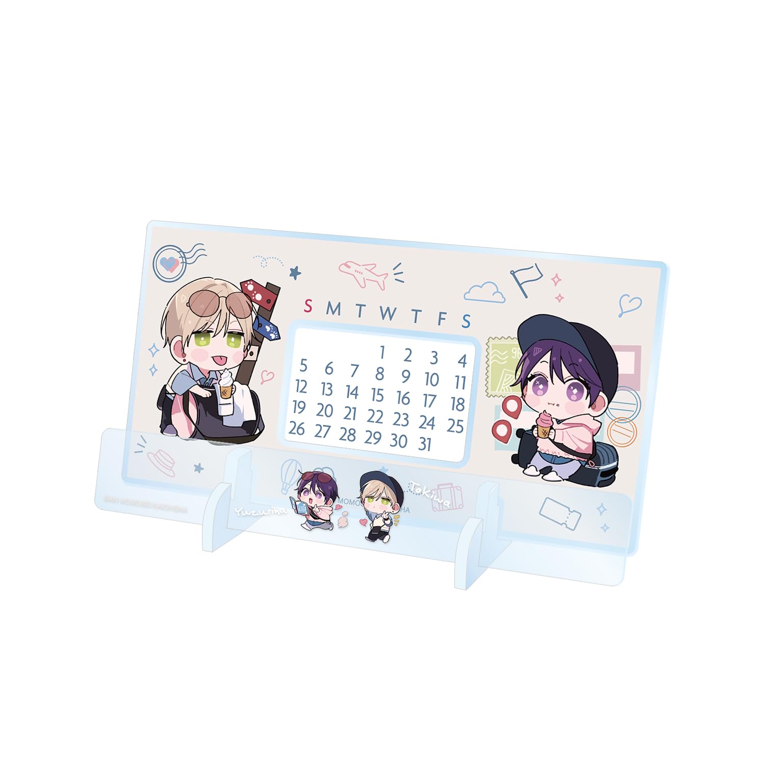 

Love Me Inside by An Tokiwa Yuzuriha Chibi Character Travel Desk Acrylic Perpetual Calendar Momose, & Ver.