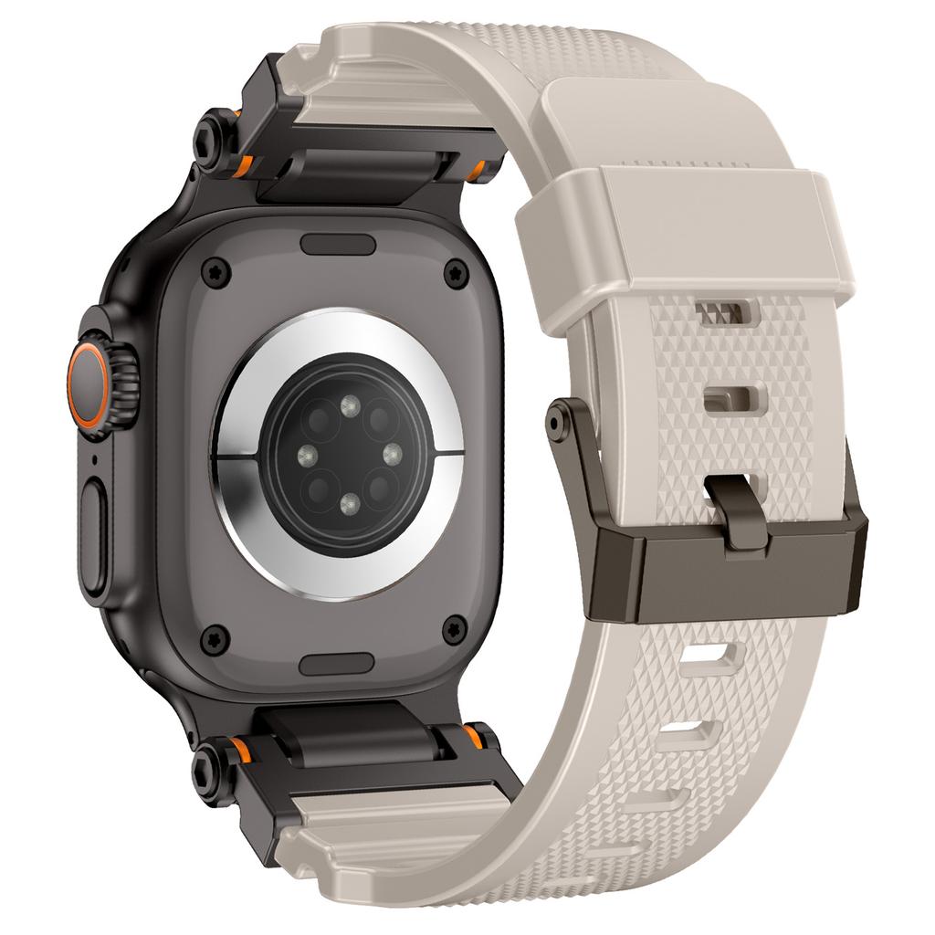 Armband für Apple Watch Serie 10 Ultra 9 8 7 SE 6 5 4 3 2 1 46mm 49mm 45mm 44mm 42mm Silikonband mit schwarzem Verbinder