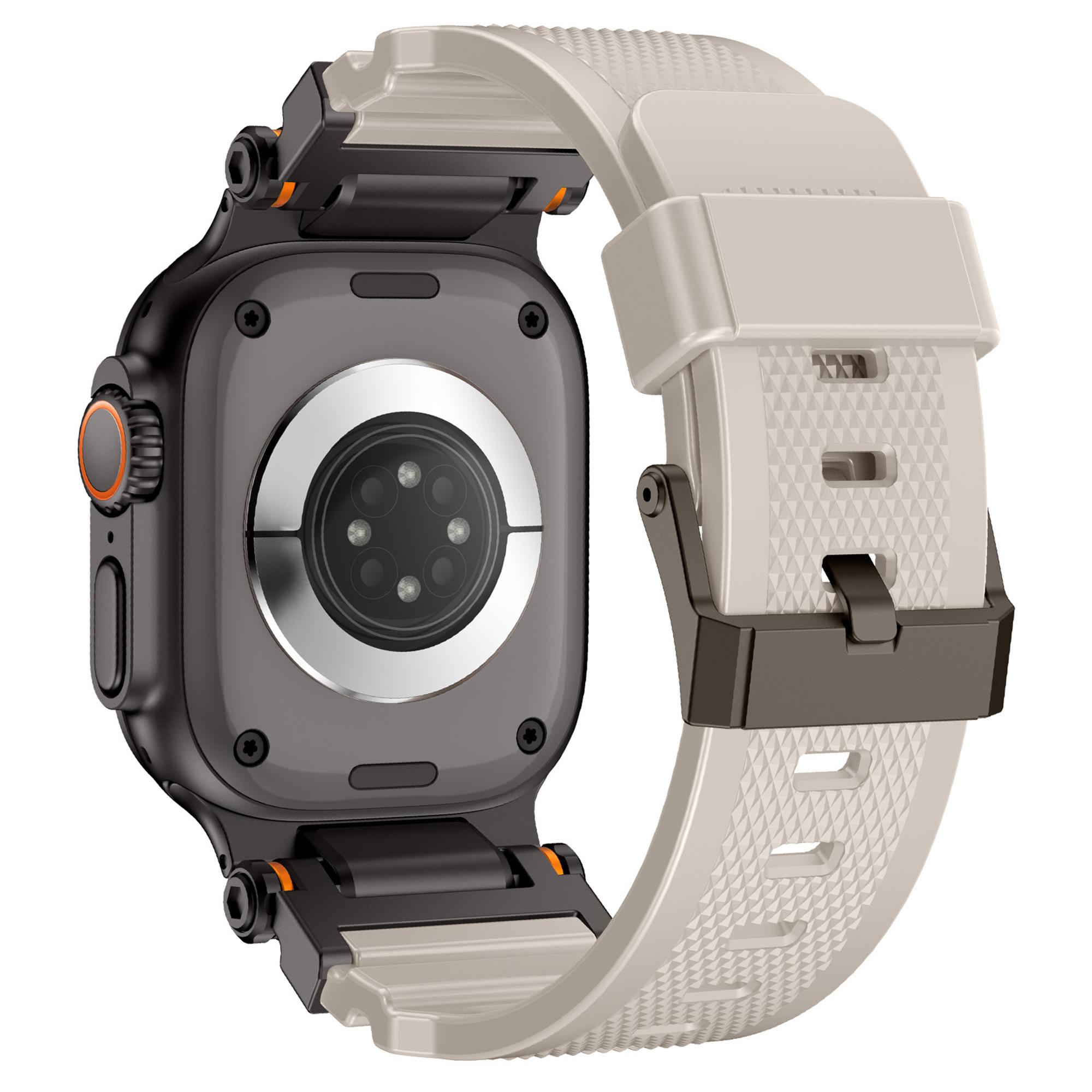 

Watch Strap for Apple Watch Series 10 Ultra 9 8 7 SE 6 5 4 3 2 1 46mm 49mm 45mm 44mm 42mm Silicone Band with Black Connector Starlight