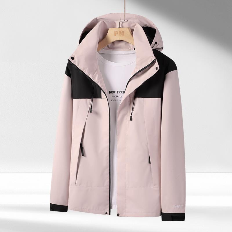 Spring and Autumn Men's and Women's Household Jackets Removable Hats Mountaineering Jackets Sports Jackets