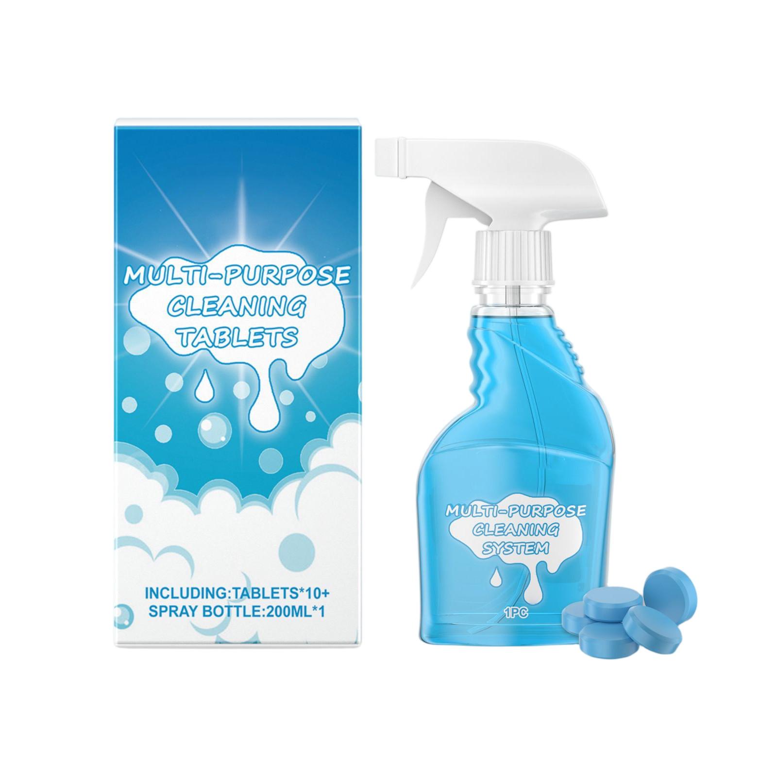 

Многоцелевое чистящее средство Многоцелевые чистящие шипучие таблетки Мягкая дезактивация Удаление жира Удаление запаха Чистящее средство200мл One Size