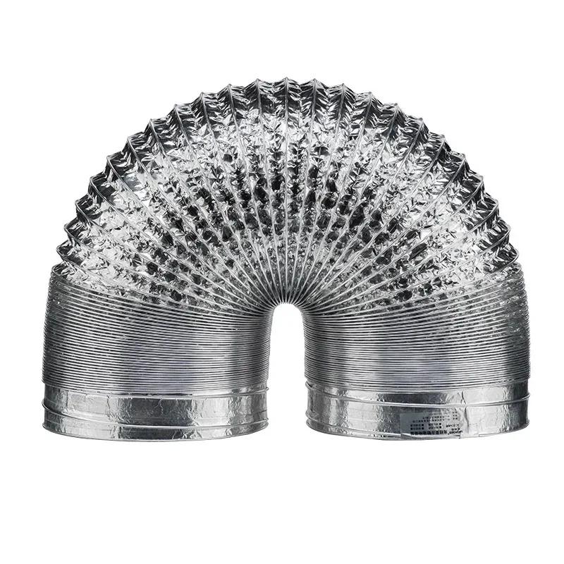 80/100/120/150/200 mm verschlüsseltes Aluminiumfolien-Lüftungsrohr, skalierbares Rauchrohr, Küchenauslass, Badezimmer-Abluftventilatorschlauch