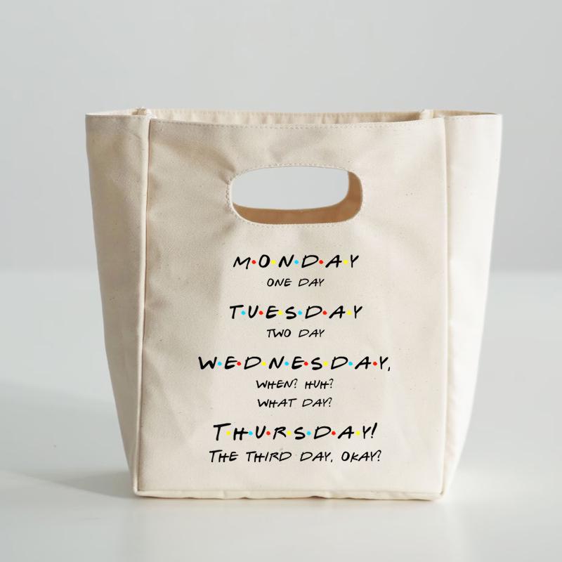 Insulated Lunch Bag Women Kids Friend TV Show Cooler and Thermal Bag Portable Food Bento Picnic Tote Bags Men Lunch Handbags