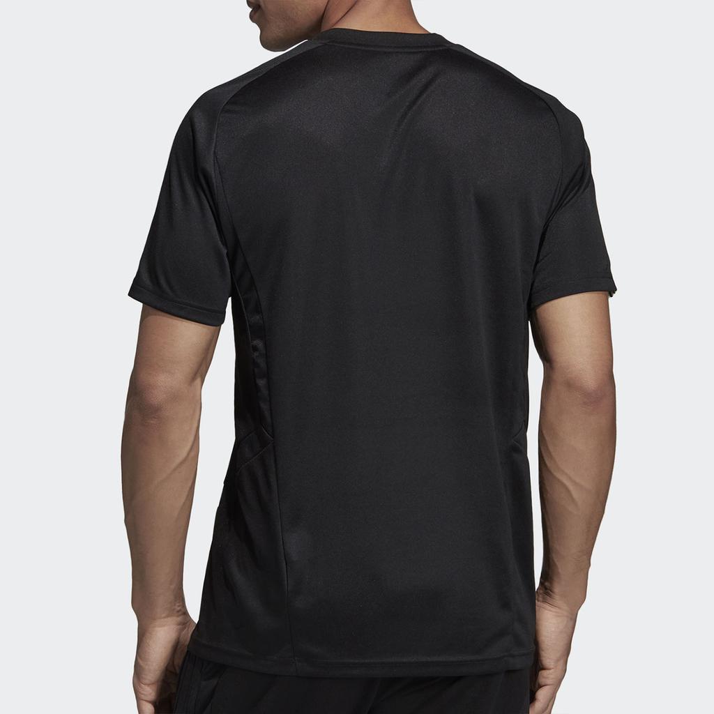 adidas T Shirts Men's Black Crew Neck Moderate Straight Fit DT5287