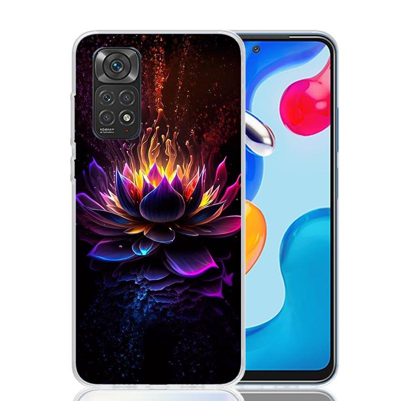 Buddhist Fire Lotus Phone Case For Xiaomi Redmi Note 13 14 15 Pro Plus 12S 12 14S 11S 11E 10 10S 11 11T 5G 4G Cover Coque Redmi