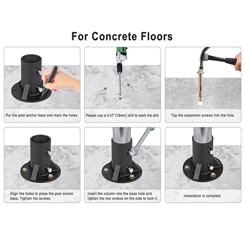 With Screws Flange Base Floor Flange Post Mount Fence Post Installation  Railing Installation