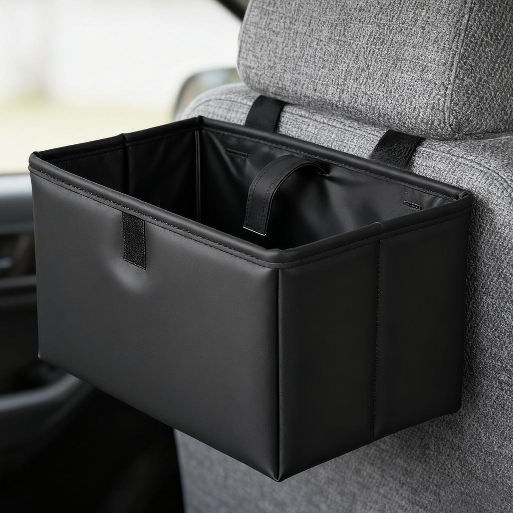 Rloao Car Trash Foldable Storage Box with Garbage Large Car Foldable Trash Can for Back Seat and Passenger Car Suitable for Everyday Use X 17 X 15