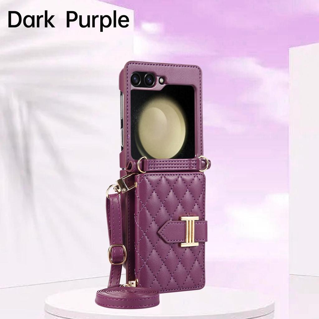 Card Wallet Leather Phone Case for Samsung Galaxy Z Flip3 5G for Galaxy Z Flip4 5G for Galaxy Z Flip5 5G Back Protection Cover