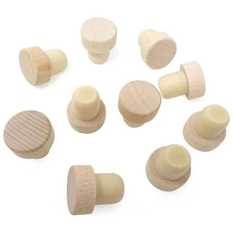 Wine Corks T-shaped Wine Corks Reusable Wine Corks Wooden and Rubber Bottle Corks Sealing Stoppers Beer Bottle Corks Crafts