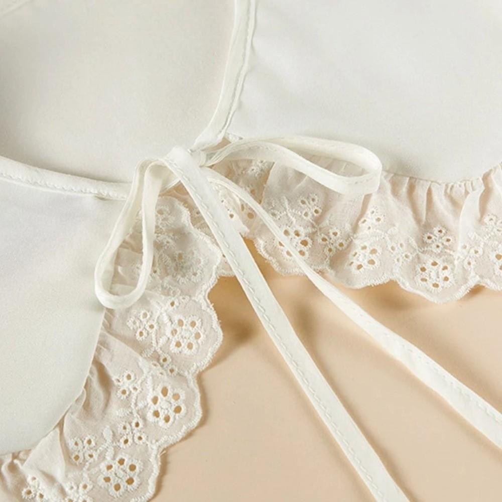 Adjustable Lace False Collar Sweet Ruffled Shawl Fashion Detachable Collar  Women Girls