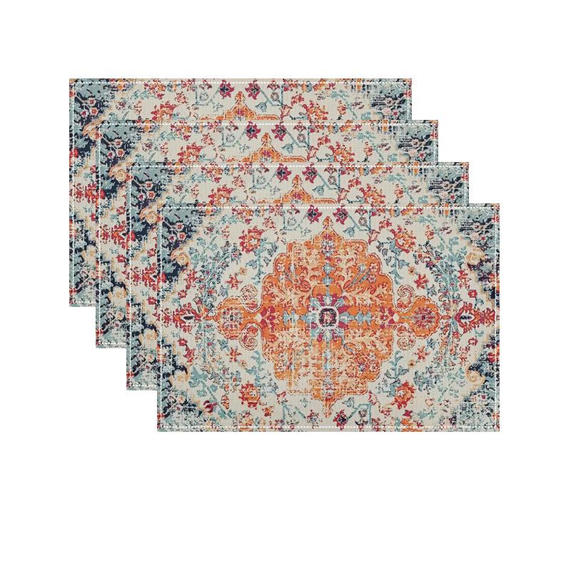Christmas Linen Table Mats: Festive Print, Stain-Proof & Heat-Resistant