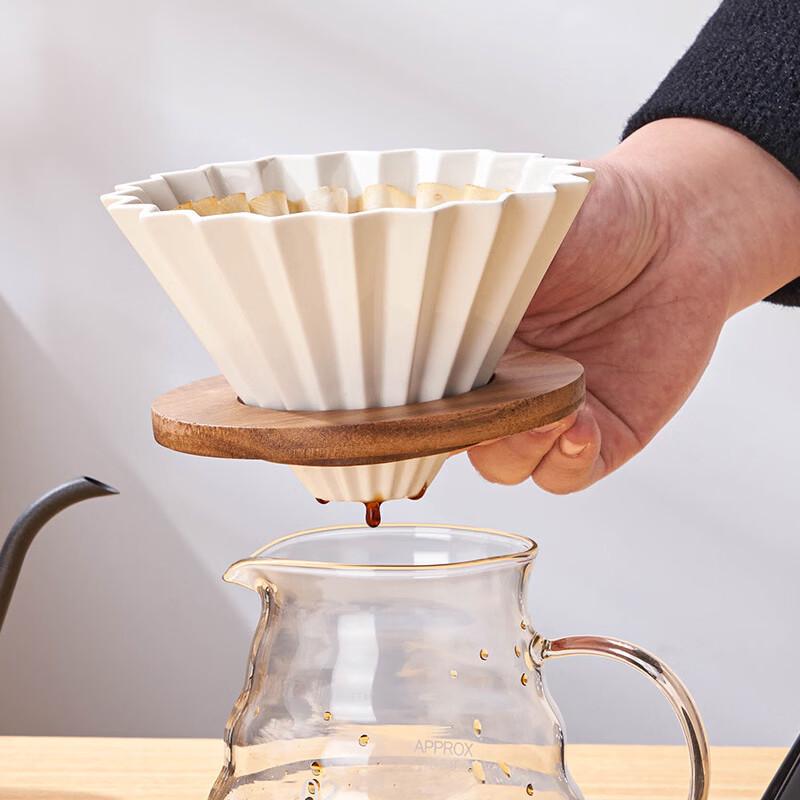 TLXT Ceramic Origami Pour-Over Coffee Dripper