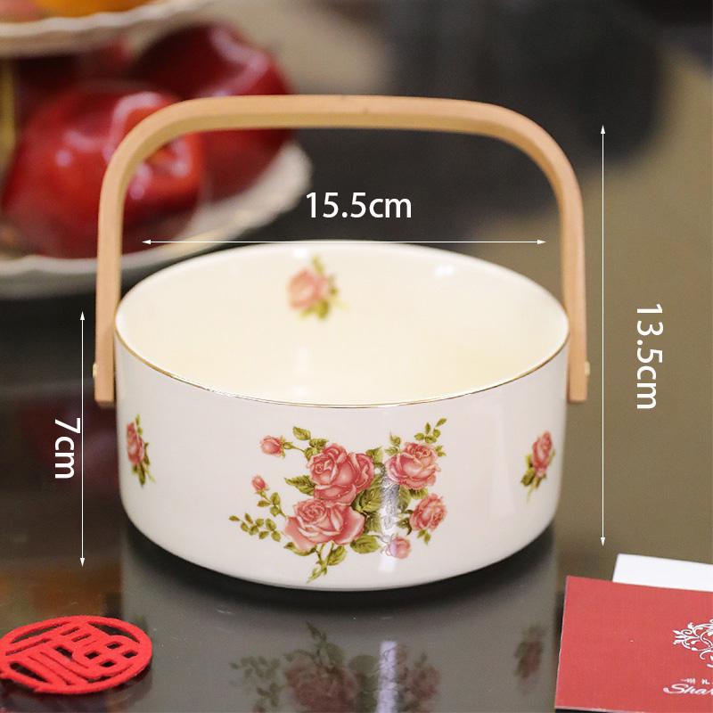 Ceramic Three-Tier Pastry Stand: English-European Style Fruit Bowl, Cake, Candy, and Snack Plate for Afternoon Tea.