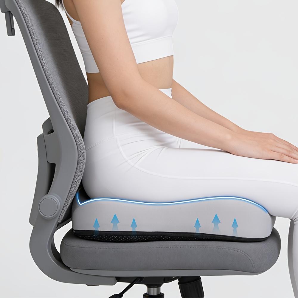 1pc Memory Foam Seat Cushion,Ergonomic Design with Central Groove,Suitable for Office,Home,Car Seats for Long Sitting