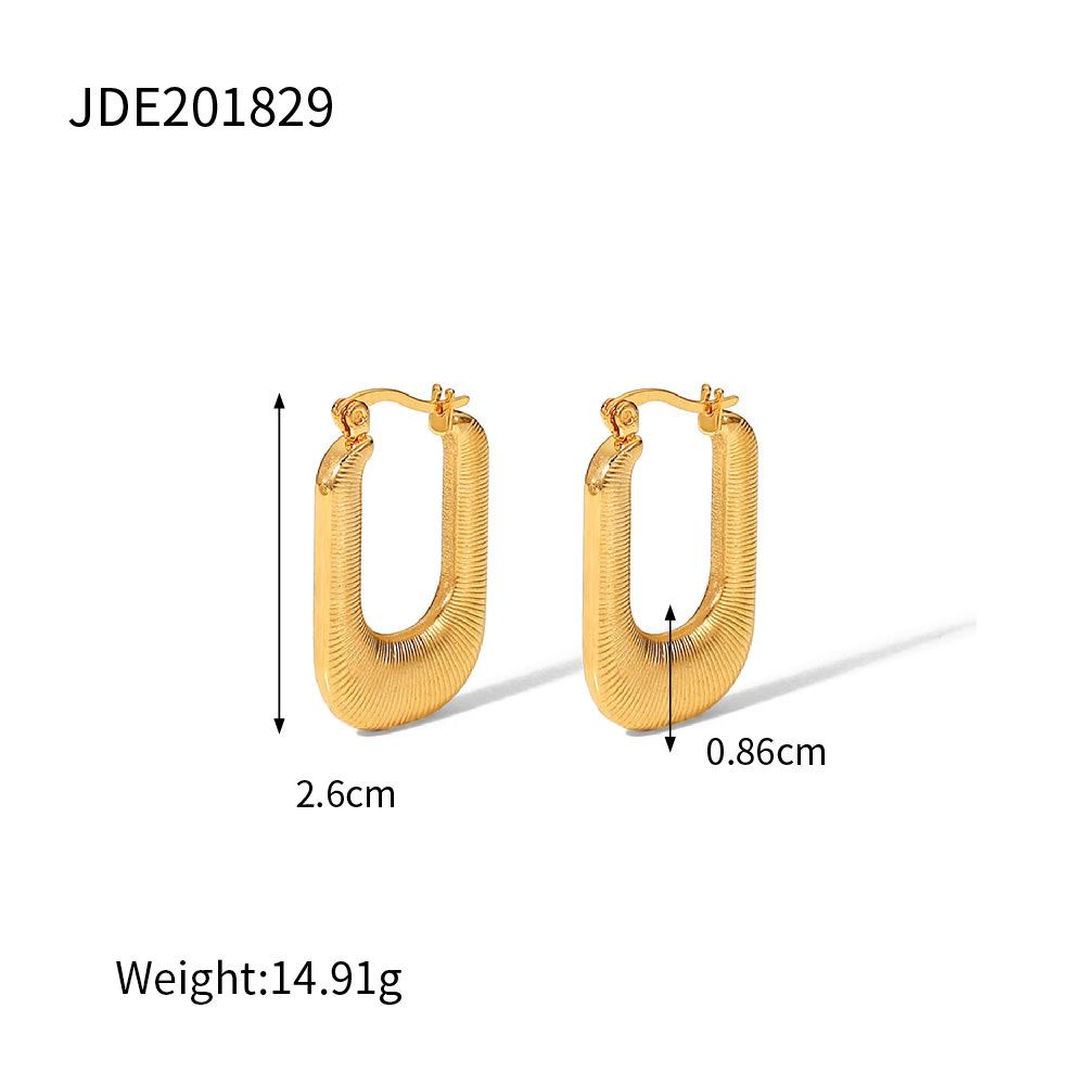 Simple Gold Hoop Earrings Minimalist Elegant Hypoallergenic Non-Tarnish Earrings for Women