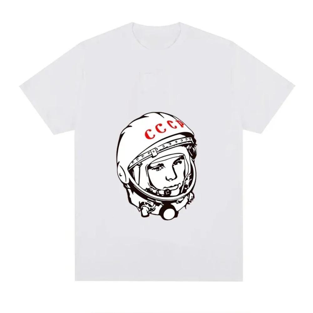 Funny Moon Astronaut T-Shirt Men Women Plus Size Fashion Oversized Breathable O-Neck Casual Streetwear Harajuku Unisex Tees