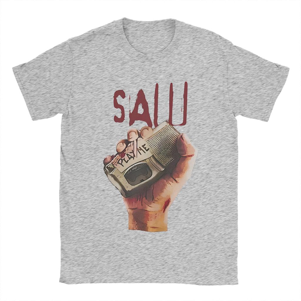 Vintage Saw Movie Soft T Shirt Unisex Cotton Short Sleeve Horror Scary O-neck Summer Tops