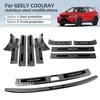 Stainless Steel Door Sill Scuff Plates for GEELY COOLRAY Bin Yue Tailgate Protector
