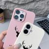 Do iPhone 16 Pro Max 16E 15 Pro 14 13 12 11 Etui na Telefon Wzór z Jeleniem Cienkie Matowe Odporne na Upadki Miękkie TPU Amortyzujący Zderzak Pokrowiec
