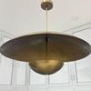 3 Light Elegant Ceiling Flush Mount Light Pendant Mid Century Modern Raw Brass Chandelier Light