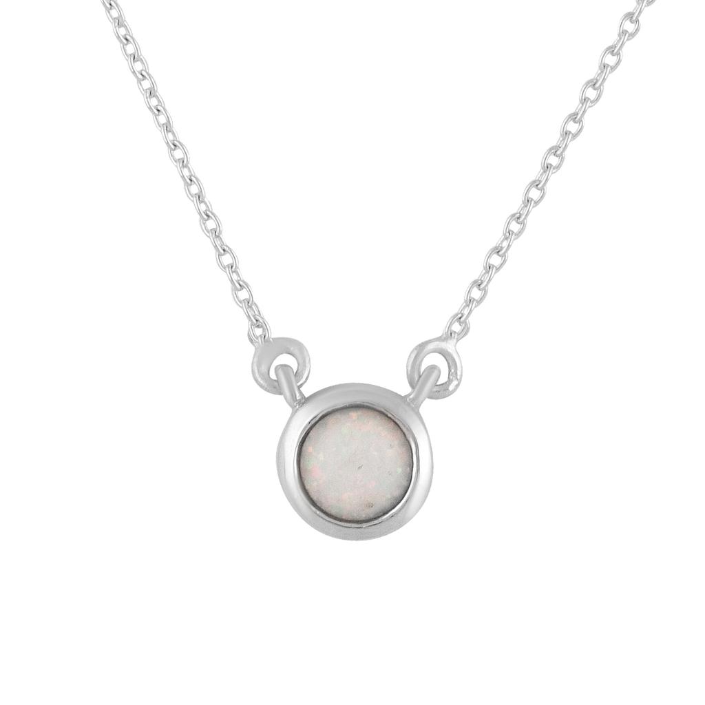 Silberhalskette mit Opal 0,219 ct (2118480)