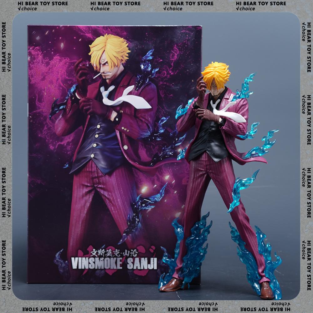 25cm One Piece Anime Figure Sanji Figures Pop Smoking Sanji Figurine Pvc Statue Model Collection Desk Decor Toys Birthday Gifts