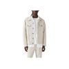 Levis SS25 Linen Denim Series Loose Fit Pointed Collar Jacket With Front Pocket Logo Men Jackets White A5782-0063