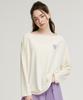 Leijibi Cotton Candy String Oversized Women'S Long Sleeve Rash Guard Coconut Milk
