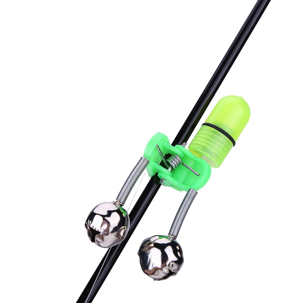 Double Bells Ring Fishing Bells Alarm LED Fishing Rod Fishing Lures Accessory Outdoor Fish Tools Fishermen
