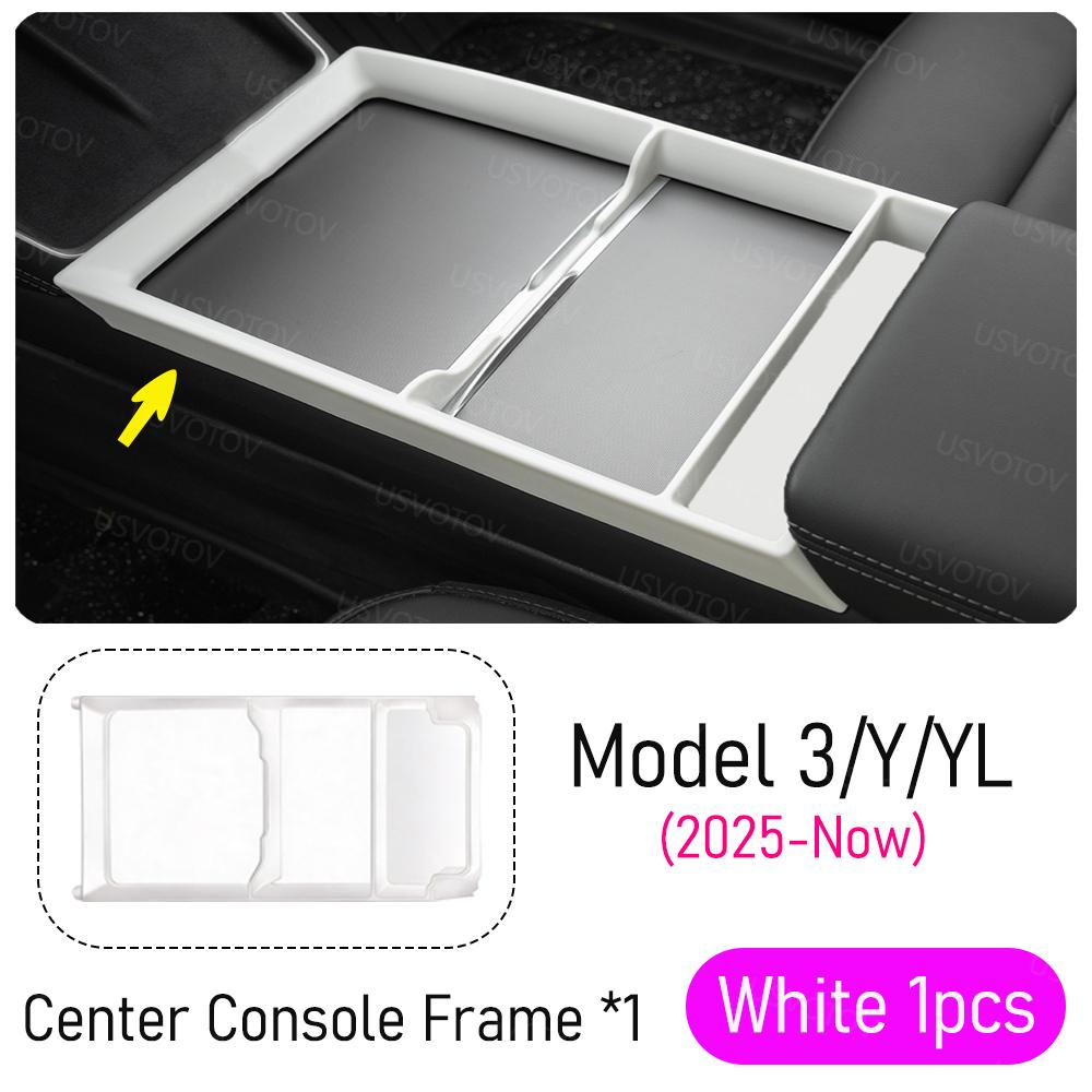 Center Console Wrap for Tesla Model 3 Y YL Juniper 2025 2026 Central Control Panel Frame Storage Box Organizer Glasses Holder