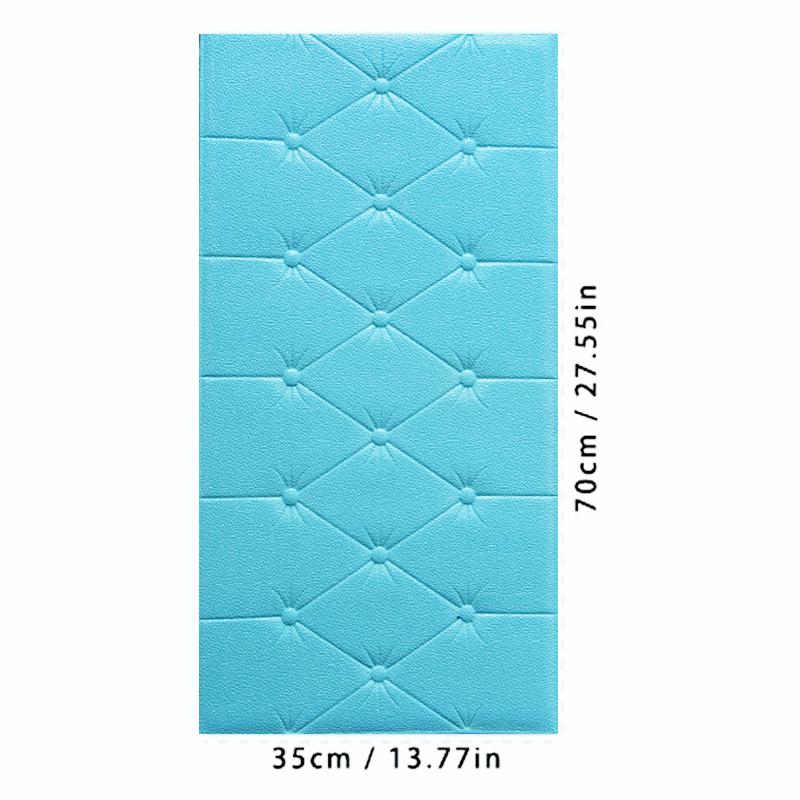 3D DIY Wall Stickers Wallpaper Self-adhesive Thicken Tatami Anti-collision Wall Mat Pad Kids Bedroom Living Room Waterproof