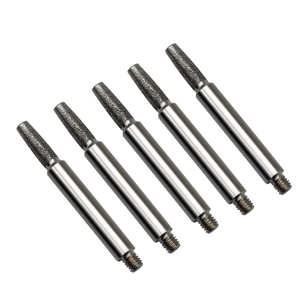 5pcs Chainsaw Sharpening Stone Chain Saw Sharpener Diamond Grinding Tool with Wrench Grinding Heads 4mm/4.8mm/5.5mm