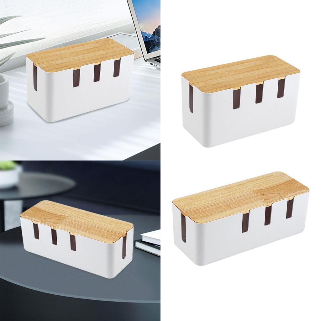 Cable Tidy Box Cord Organizer Decor Storage Versatile Holder for Wire Management