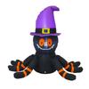 Halloween 1.2M Inflatable Black Orange Cute Spider with LED Lights Outdoor Indoor Holiday Decoration