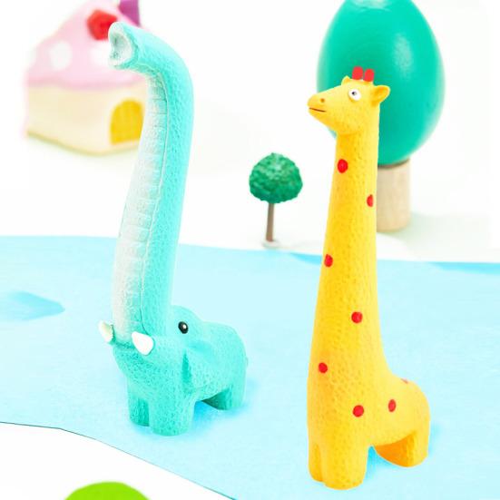 Latex Animal Dog Toy Squeaky Giraffe Elephant Dogs Chew Toy Teeth Cleaning Toy for Aggressive Chewers Fetch Tug-of-War