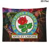 Arazzo da Parete Blackburn Rovers Appeso Estetico alla Parete Coperta in Tessuto Stampato Arazzi Decorativi per Camera da Letto Soggiorno Decorazioni per la Casa