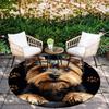 Black Yorkshire Terrier pattern round rug,Carpet Rug for Living Room Bedroom Sofa Playroom Decor,Non-slip Floor Mat,Holiday Gifts and Birthday Gifts