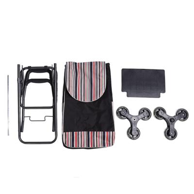 Folding Hand Truck Hand Dolly Stainless Steel Heavy Load Capacity Luggage Cart with Bag for Moving