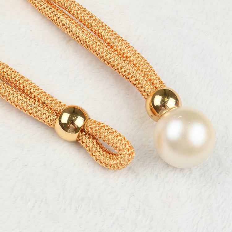 Creative Night Pearl Punch-Free Curtain Tiebacks - Simple Rope Buckle Accessories
